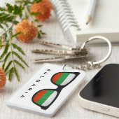 Aangepaste tekst en kleurenketen in Bulgarije Sleutelhanger (Voorkant Rechts)