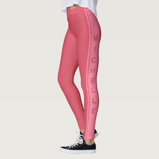 Aangepaste tekst- en kleurenleggings leggings (Links)
