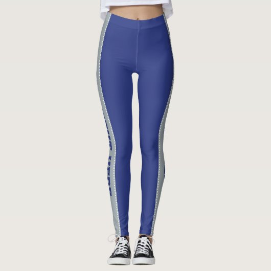 Aangepaste tekst- en kleurenleggings leggings (Voorkant)