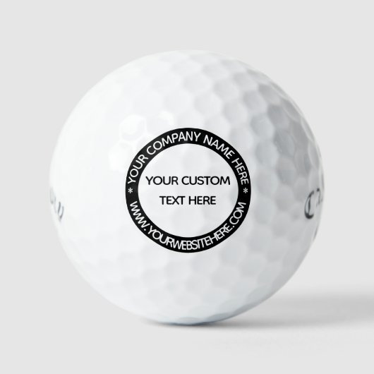 Aangepaste tekst- en kleurenpromotiestempel Golfba Golfballen (Voorkant)