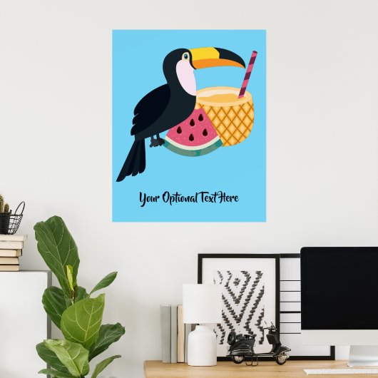 Aangepaste tekst en kleurentouche poster (Thuiskantoor)