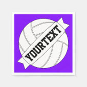 Aangepaste tekst en kleurenvolleybal cocktail Napk Servet (Voorkant)