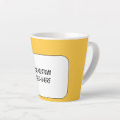 Aangepaste tekst- en kleurspraakbel latte mok (Rechterhoek)