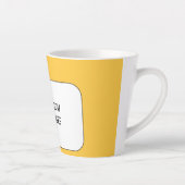 Aangepaste tekst- en kleurspraakbel latte mok (Rechts)