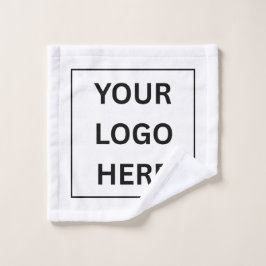 Aangepaste tekst en Logo | Minimalistisch design Washandje