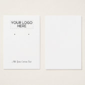 Aangepaste tekst- en Logo-oormerkkaart Visitekaartje (Voorkant /achterkant)