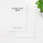 Aangepaste tekst- en Logo-oormerkkaart Visitekaartje (Bureau)