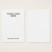 Aangepaste tekst- en Logo-oormerkkaart Visitekaartje (Voorkant /achterkant)