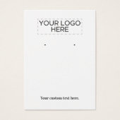 Aangepaste tekst- en Logo-oormerkkaart Visitekaartje (Voorkant)