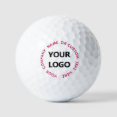 Aangepaste tekst en Logo Stamp Golfballen Sjabloon (Voorkant)