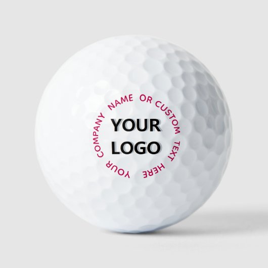 Aangepaste tekst en Logo Stamp Golfballen Sjabloon (Voorkant)