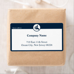 Aangepaste tekst en Logo voor kleine financiële pl Etiket