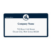 Aangepaste tekst en Logo voor kleine financiële pl Etiket (Voorkant)