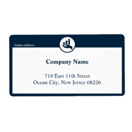 Aangepaste tekst en Logo voor kleine financiële pl Etiket