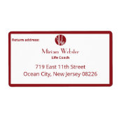 Aangepaste tekst en Logo voor Life Coach Etiket (Voorkant)