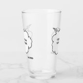 Aangepaste tekst en naam Gedachte Bubbel Glas (Links)