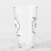 Aangepaste tekst en naam Gedachte Bubbel Glas (Rechts)