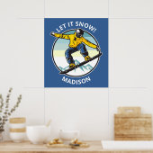 Aangepaste tekst en naam poster SNOWBOARDER (Keuken)