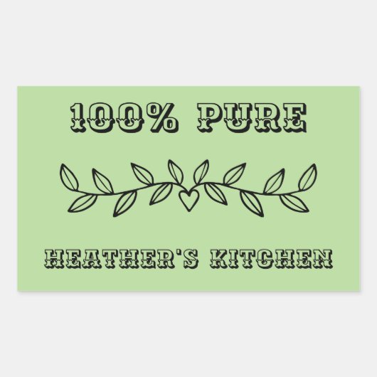 Aangepaste tekst en naam sjabloon gepersonaliseerd rechthoekige sticker (Voorkant)