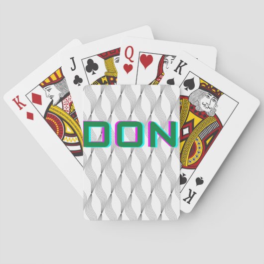 Aangepaste tekst en patroonontwerp Don Pokerkaarten (Achterkant)