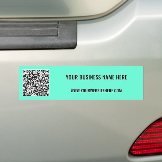 Aangepaste tekst en QR Code Bumpersticker Sjabloon (Op auto)