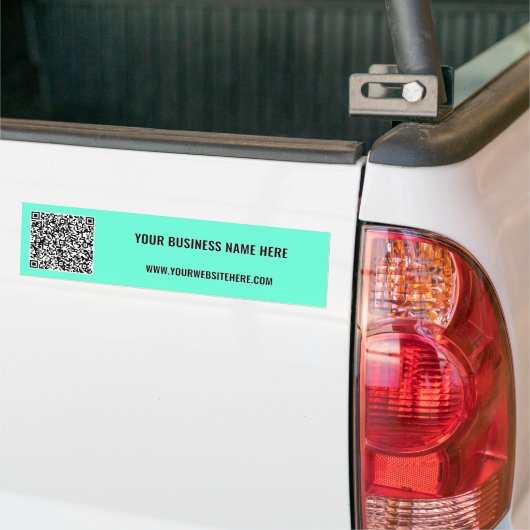 Aangepaste tekst en QR Code Bumpersticker Sjabloon (Op Truck)
