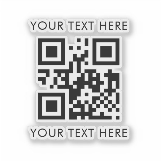Aangepaste tekst en QR-code gesneden vinyl Sticker (Voorkant)