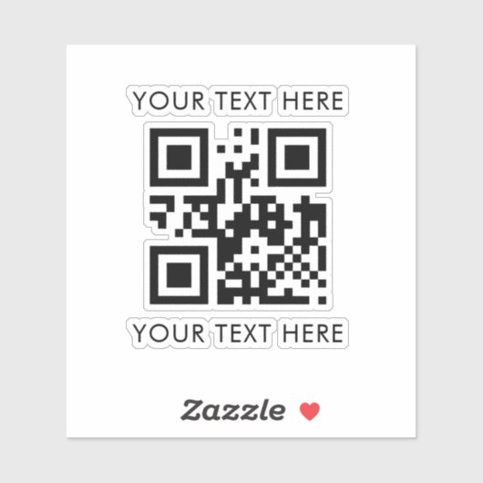 Aangepaste tekst en QR-code gesneden vinyl Sticker (Vel)