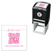 Aangepaste tekst en QR-code script Zelfinktende Stempel (In situ)