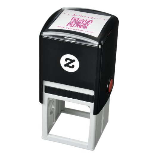 Aangepaste tekst en QR-code script Zelfinktende Stempel (Product)