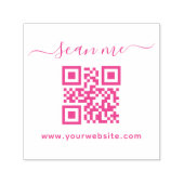 Aangepaste tekst en QR-code script Zelfinktende Stempel (Design)