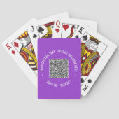 Aangepaste tekst en QR-code speelkaarten voorbeeld (Achterkant)
