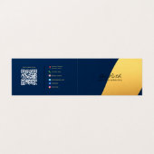 Aangepaste tekst en QR-code | volledig contact | G Visitekaartje (Buitenkant ongevouwen)