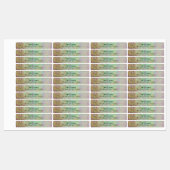 Aangepaste tekst en roze marmeren print labels (Vel)
