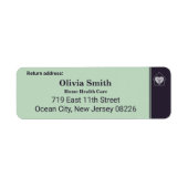 Aangepaste tekst en terugzendlabel voor verpleegku etiket (Voorkant)