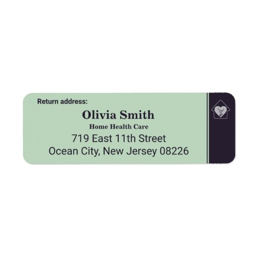 Aangepaste tekst en terugzendlabel voor verpleegku etiket (Voorkant)