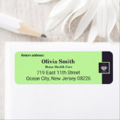 Aangepaste tekst en terugzendlabel voor verpleegku etiket (Insitu)