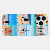 Aangepaste tekst en uw fotocollage iPhone-hoes iPhone Hoesje (Achterkant horizontaal)