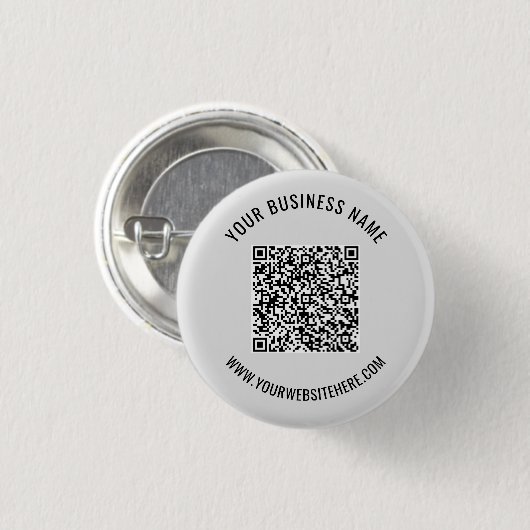 Aangepaste tekst en uw QR-code Button (Voorkant /achterkant)