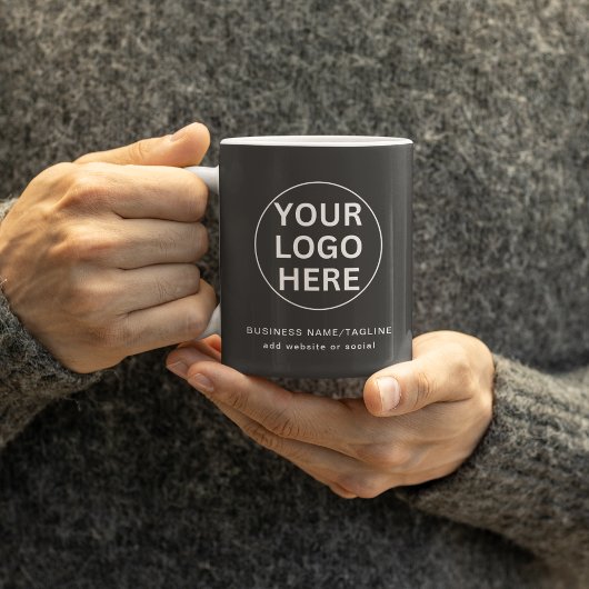 Aangepaste tekst en zakelijke Logo met het merk Gr Koffiemok