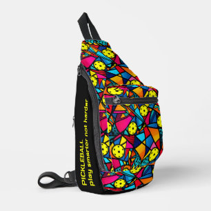 Aangepaste tekst Energetische Pickleball Flow Sling Bag