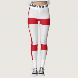 Aangepaste tekst Engeland Voetbalfan Leggings