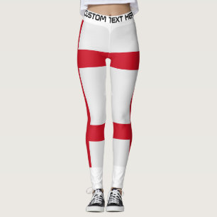 Aangepaste tekst Engeland Voetbalfan Leggings