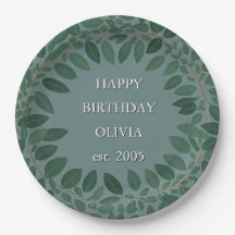 Aangepaste tekst eucalyptus Frame – retro blauw