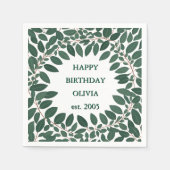 Aangepaste tekst eucalyptus kranslijst – wit servet (Voorkant)