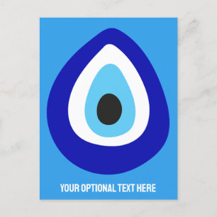 Aangepaste tekst Evil Eye Nazar Amulet Briefkaart