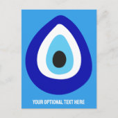 Aangepaste tekst Evil Eye Nazar Amulet Briefkaart (Voorkant)