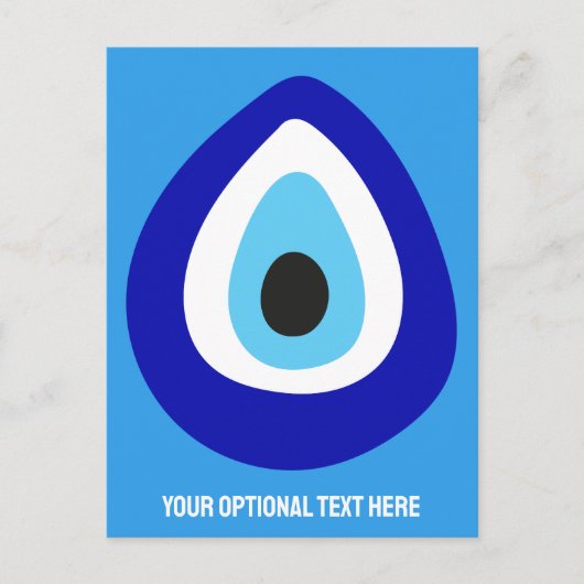 Aangepaste tekst Evil Eye Nazar Amulet Briefkaart (Voorkant)