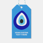 Aangepaste tekst Evil Eye Nazar Amulet Cadeaulabel (Voorkant)