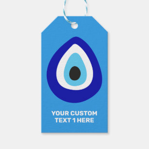 Aangepaste tekst Evil Eye Nazar Amulet Cadeaulabel